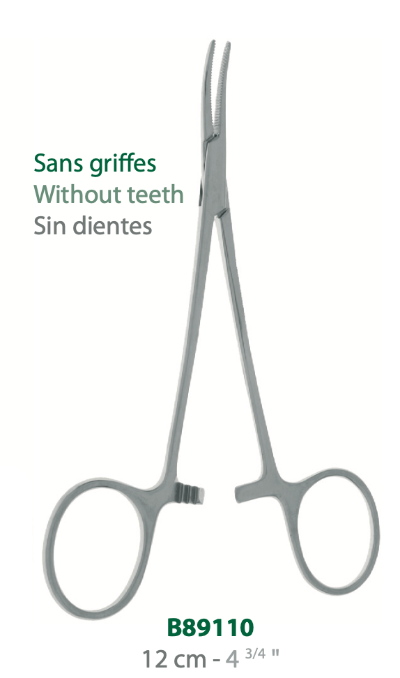 [B89110-50] LANDANGER 'S' PINCE HALSTEAD SANS GRIFFES, COURBE L:120MM