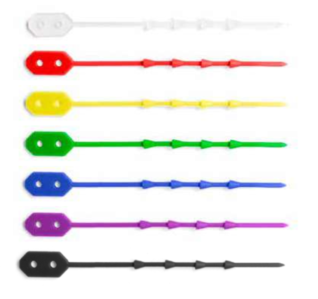 [09238] Attache-instruments en silicone, 110mm, Bleu
