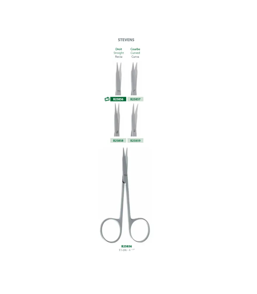 [B25859] CISEAUX STEVENS COURBES POINTUS L:110MM