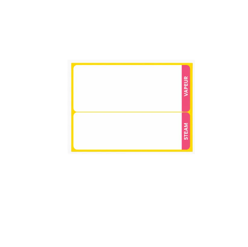 [04287] Étiquettes autocollantes pour stérilisation vapeur, 72 x 48 mm