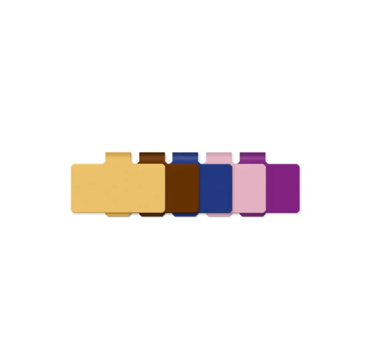 [01960] Plaquettes plastiques à clips marron