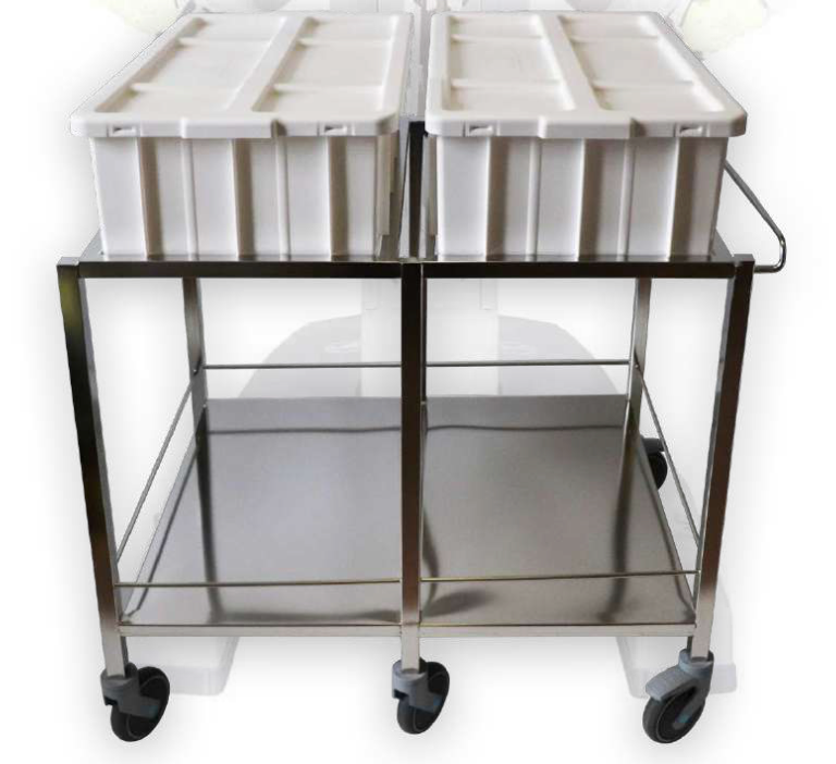 [N.02.211/12D] CHARIOT DOUBLE POUR BACS 40L ou 55L