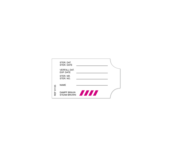 [01136] ÉTIQUETTE POUR CONTENEUR AESCULAP VAPEUR 40 X 67 MM