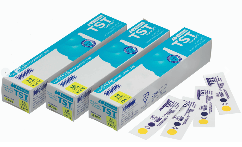 TST Control indicateurs vapeur 134 °C/18 min