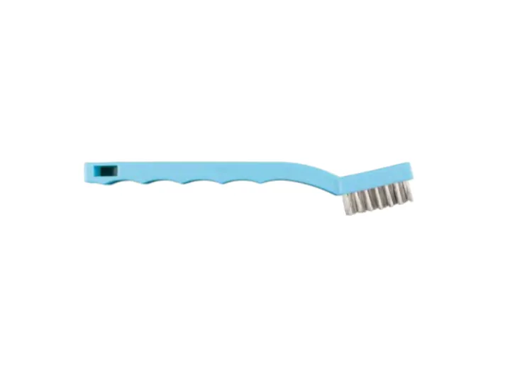 [09325] BROSSE BLEU CLAIR EN ACIER AVEC POILS DE 15 MM