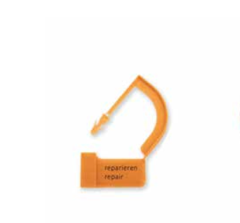 PLOMB EN PLASTIQUE IMPRIMÉ RÉPARATION ORANGE