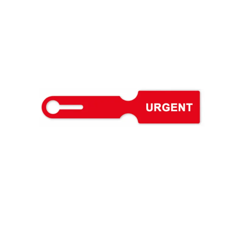 Etiquette valise rouge "URGENT"