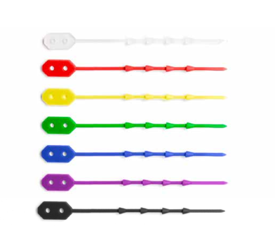Collier de serrage silicon, 110 mm, bleu