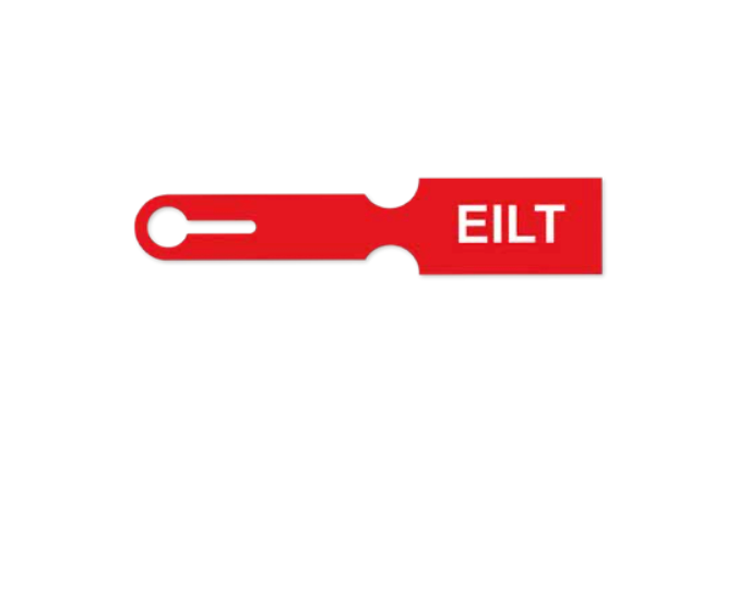 Étiquette valise pour panier « Eilt », rouge