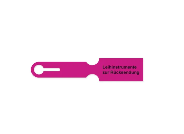 Étiquette valise pour panier « Instrument de prêt pour le retour"