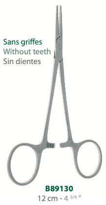 LANDANGER 'S' PINCE HALSTEAD SANS GRIFFES, DROITE L:120MM