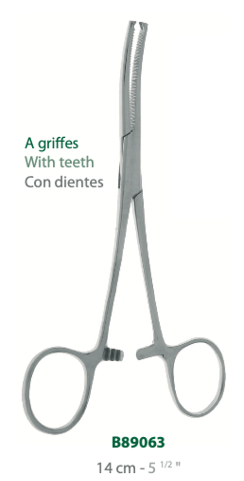 LANDANGER 'S' PINCE KOCHER AVEC GRIFFES, COURBE L:140MM
