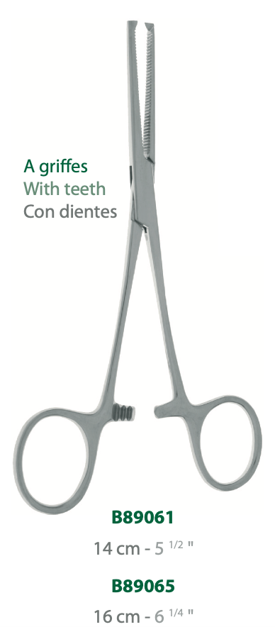 [B89065-50] LANDANGER 'S' PINCE KOCHER AVEC GRIFFES, DROITE L:160MM