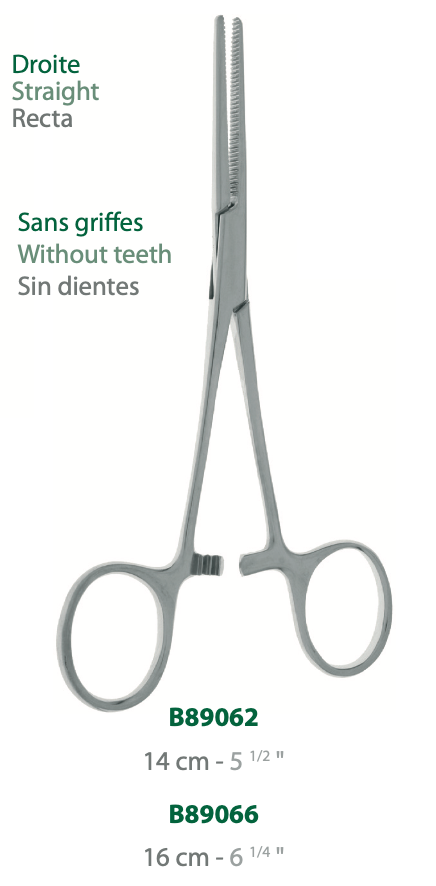 [B89066-50] LANDANGER 'S' PINCE KOCHER SANS GRIFFES, DROITE L:160MM