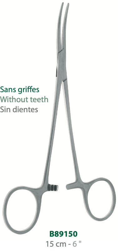 [B89150-50] LANDANGER 'S' PINCE LERICHE SANS GRIFFES, COURBE L:150MM