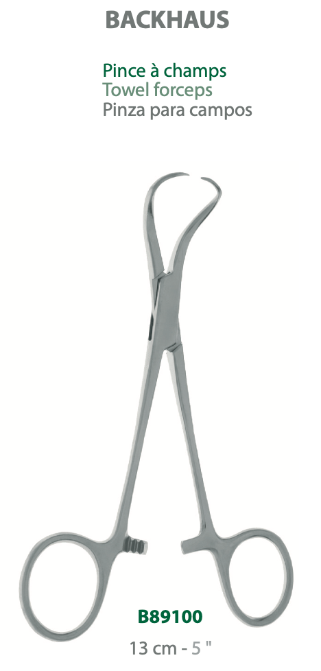 [B89100-50] LANDANGER 'S' PINCE A CHAMPS BACKHAUS L:130MM
