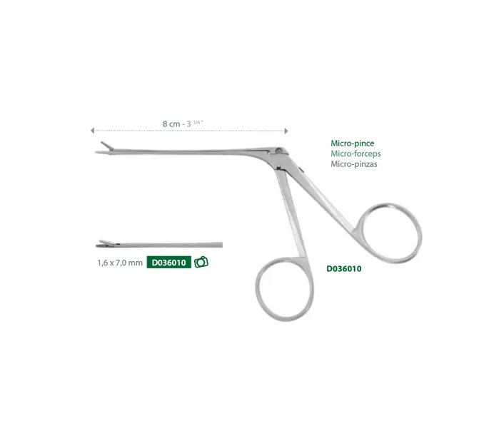 [D036010] MICRO PINCE LU:75MM MORS 1.0X6.0MM