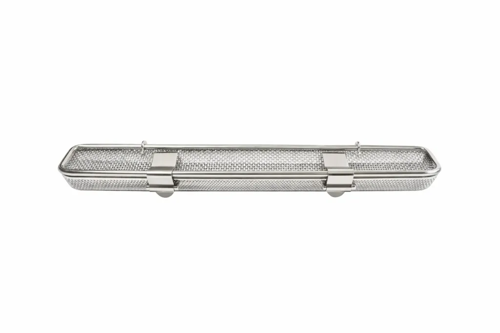 PANIER LONG TÔLE ET MAILLE 240x30x20mm