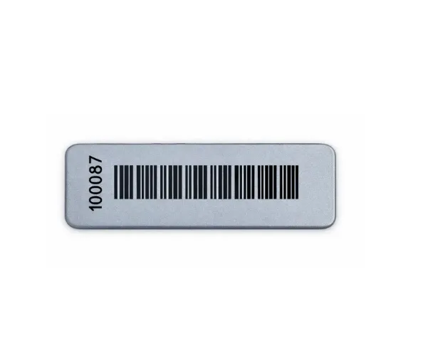 Plaquette en acier inox 49x17mm